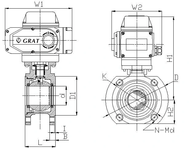 Valvola di controllo proporzionale elettrica in acciaio inossidabile AC220V 1
