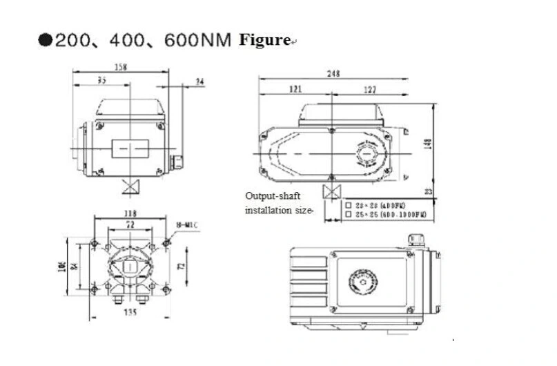 Grat AC220V Attuatore elettrico aperto veloce Attuatore di valvole elettriche in miniatura in lega 2
