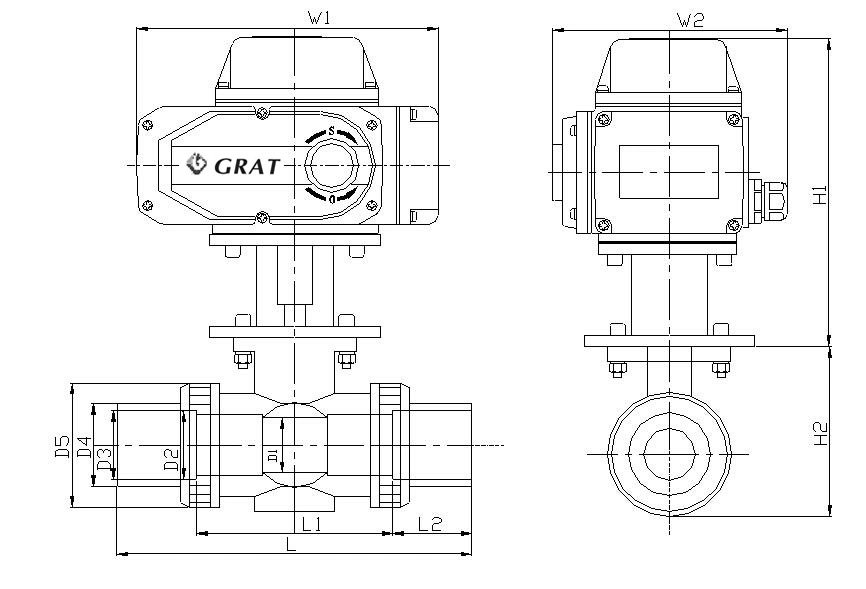 1000kpa Dn50 Valvola elettrica a sfera UPVC con funzione di apertura a fallimento per acqua di mare 1