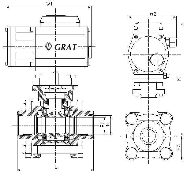 Valvola a sfera elettrica automatica AC110V ad alta efficienza SS304 3PC DN15 con connessione a filo BSPT 1