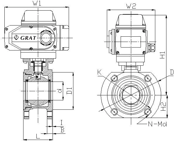 Valvola a sfera fissa ad alta temperatura di dimensione faccia a faccia ultra breve Valvola a sfera elettrica 0