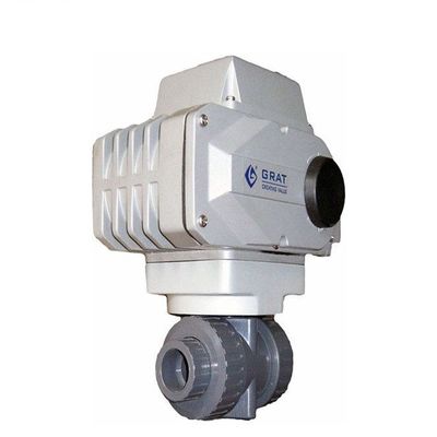 Sostenibilità chimica UPVC connessione del filo della valvola a sfera elettrica