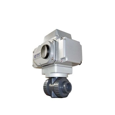 Valvola a sfera elettrica in UPVC di plastica da 50 mm 12V 3 pollici Valvola a sfera di attuatore motorizzata