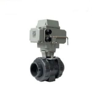 Dn32 Valvola a sfera elettrica UPVC IP67 AC220V DC24V Attuatore elettrico Valvola a sfera in PVC