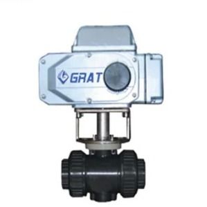 IP67 DN40 Valvola a sfera in PVC motorizzata a temperatura normale con attuatore elettrico