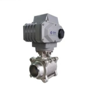 Valvola a sfera elettrica in miniatura connessione a flangia in acciaio inossidabile