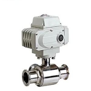 2 Way 3 PC Clamp Connection Valvola elettrica a sfera in acciaio inox